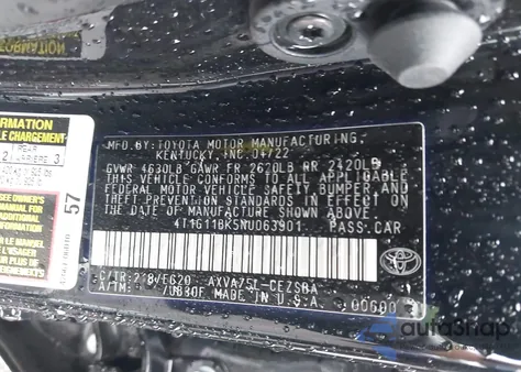 2022 Toyota Camry Se Nightshade Special Awd z USA, uszkodzony, nr VIN 4T1G11BK5NU063901